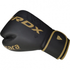 Боксови ръкавици - RDX F6 Kara Boxing Training Gloves Black/Gold - BGR-F6GL